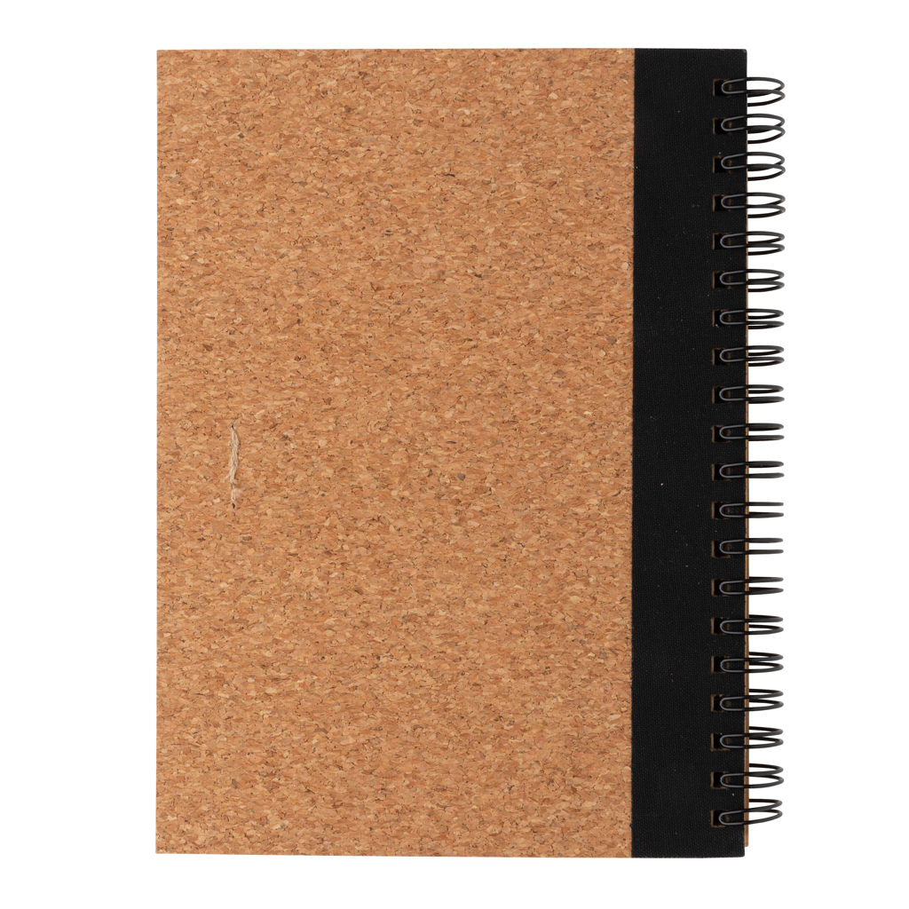 Cork spiral notebook with pen - Slika 5