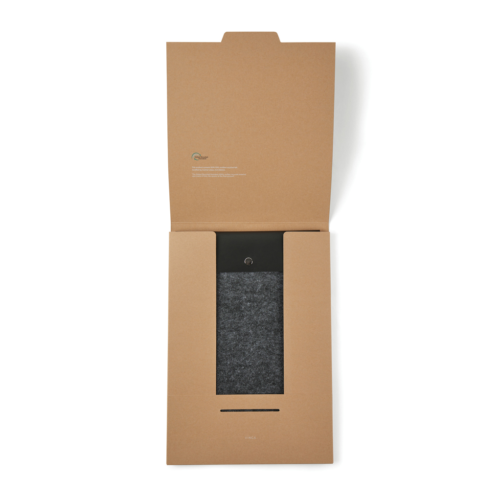 VINGA Albon GRS recycled felt 17" laptop sleeve - Slika 9