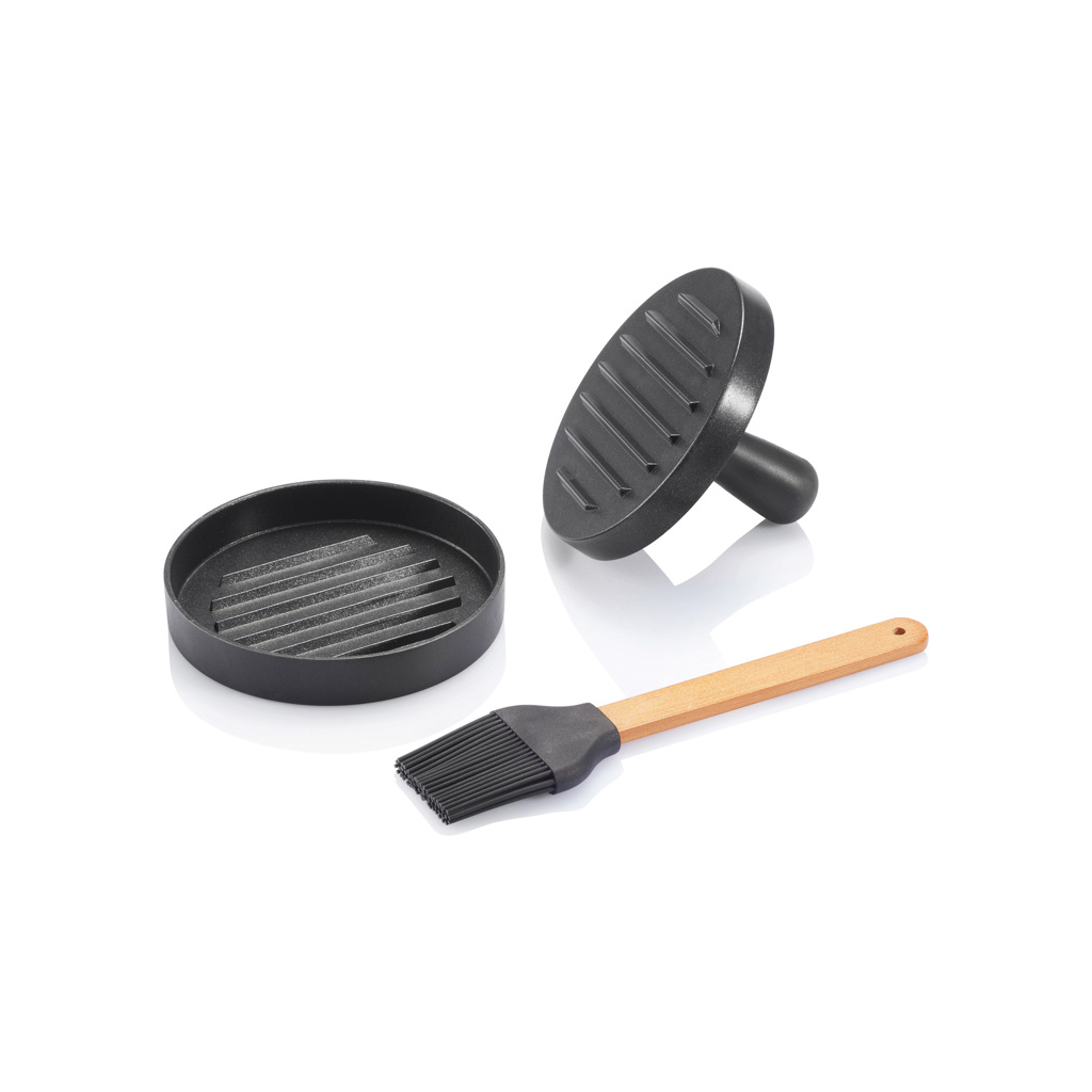 BBQ set with hamburger press and brush - Slika 2