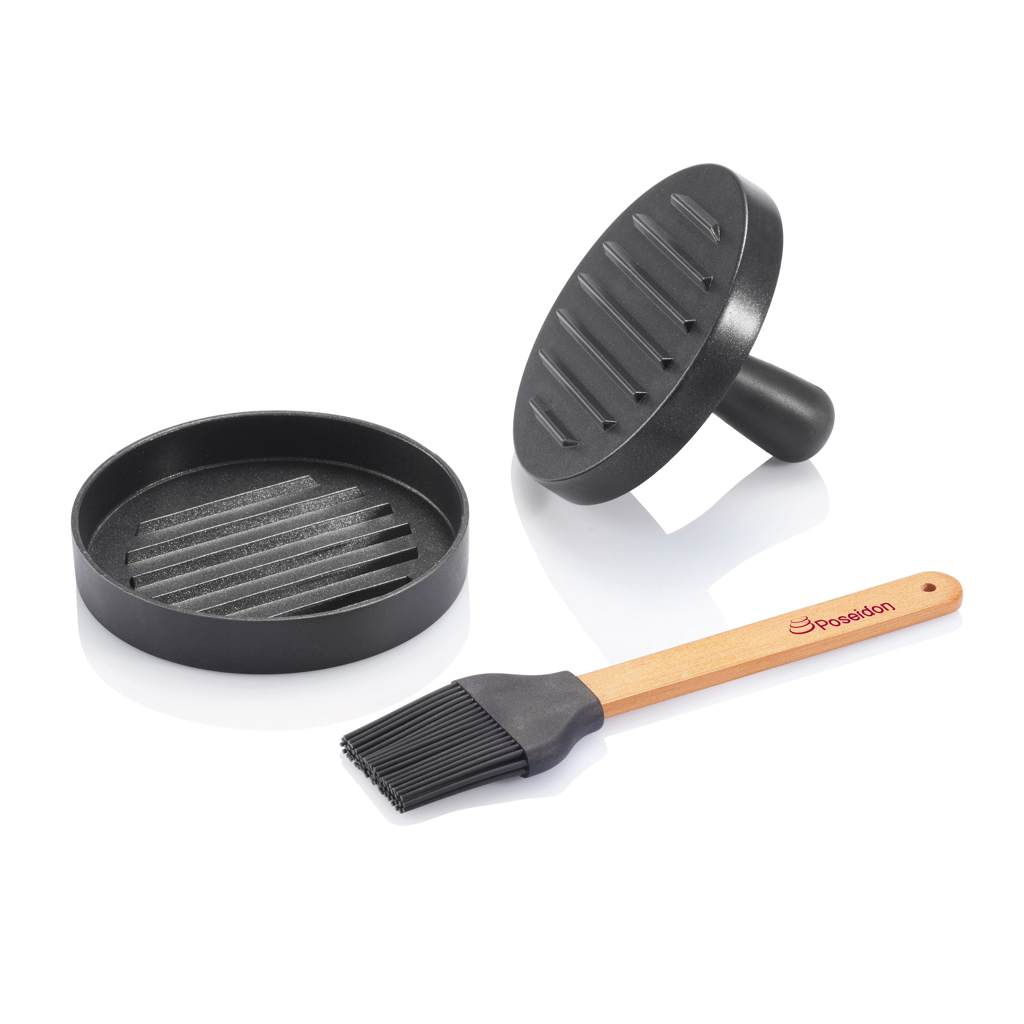 BBQ set with hamburger press and brush - Slika 6